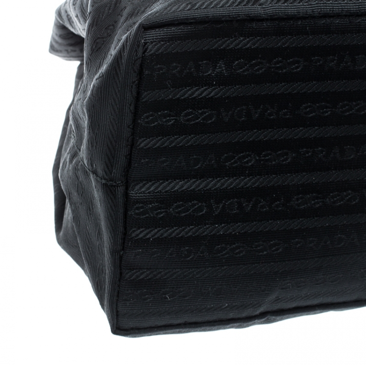 Pre Owned Prada Black Nylon Bucket Pouch