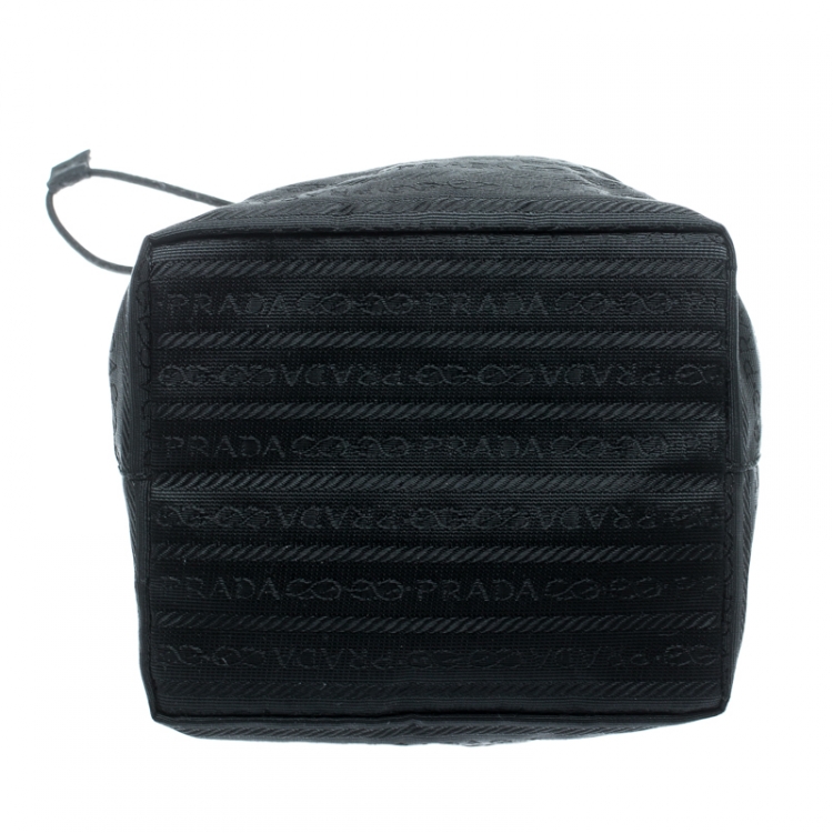Pre Owned Prada Black Nylon Bucket Pouch