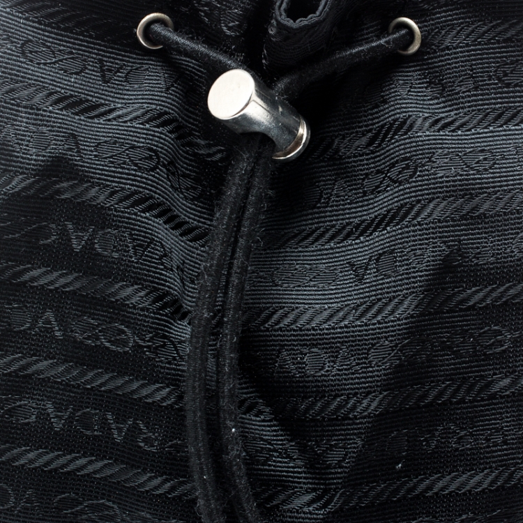 Pre Owned Prada Black Nylon Bucket Pouch