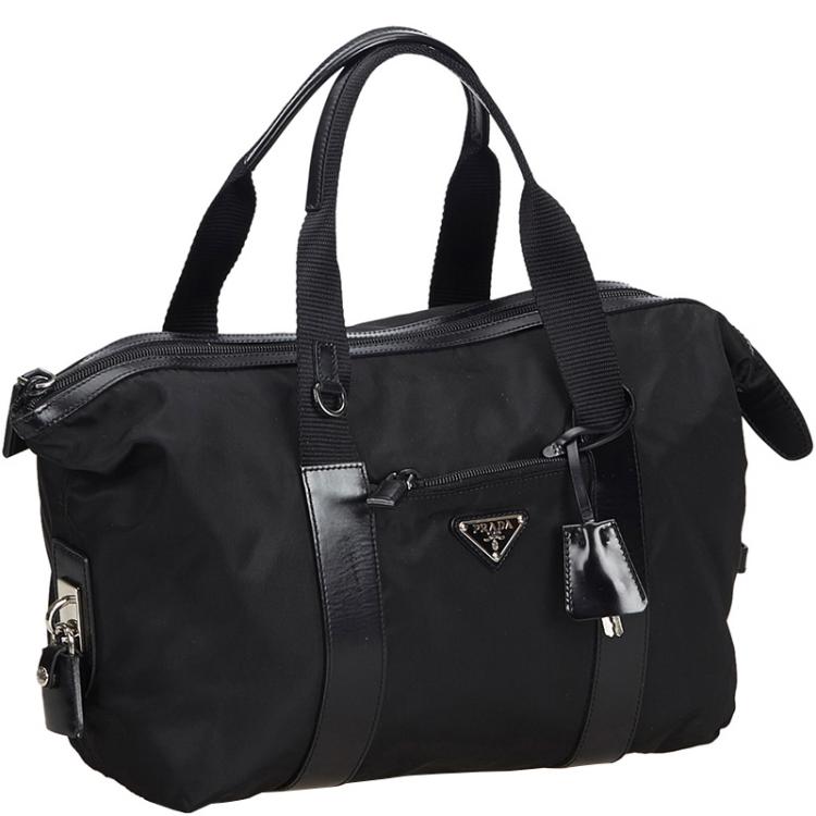 Pre Owned Prada Black Nylon Everyday Bag