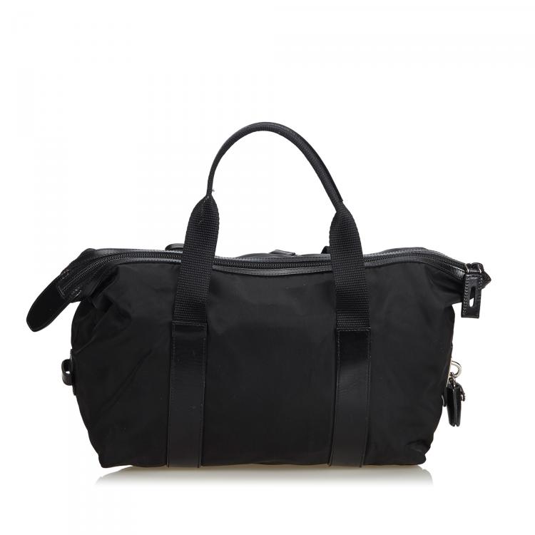 Pre Owned Prada Black Nylon Everyday Bag