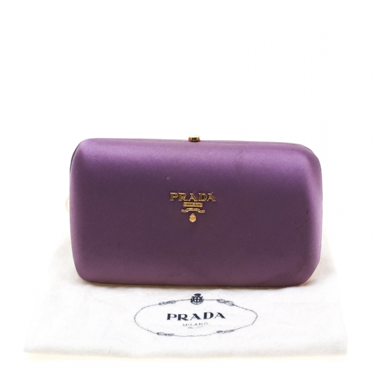 prada satin clutch