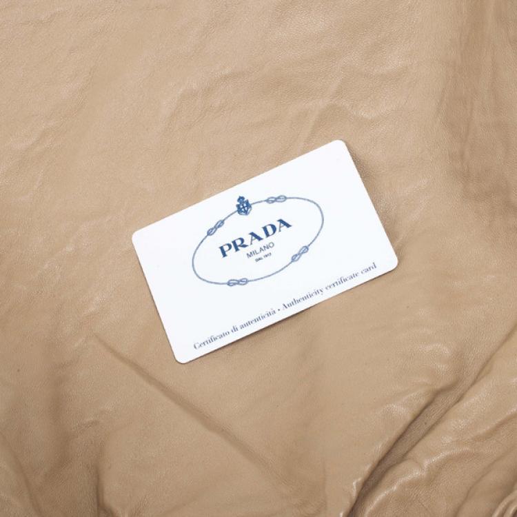 Pre Owned Prada Nappa Antique Snakeskin Hobo