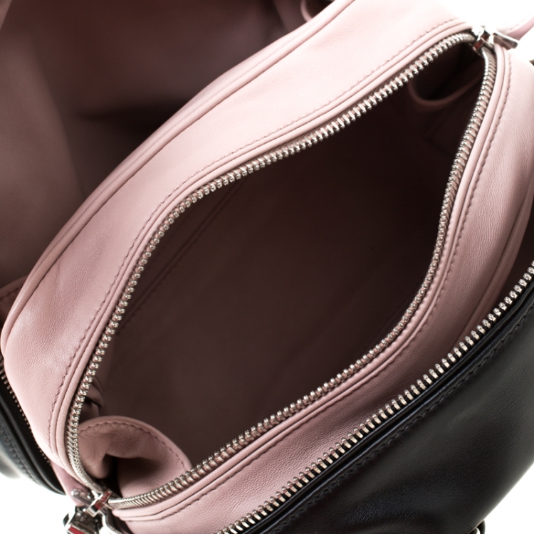 Pre Owned Prada Black Soft Calf Leather Top Handle Bag