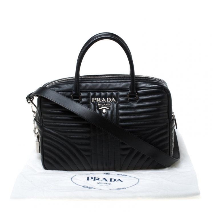 leather bauletto bag prada