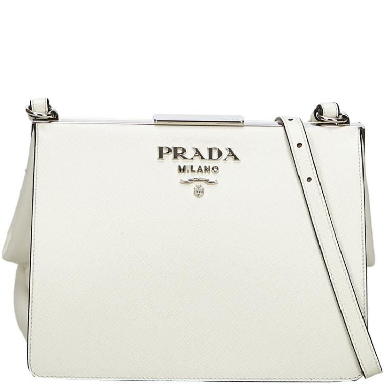 prada crossbody bag white