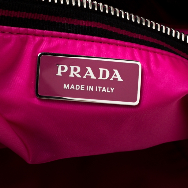Pre Owned Prada Black Soft Leather Padded Shopper Tote 