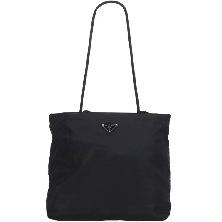 prada black nylon tote