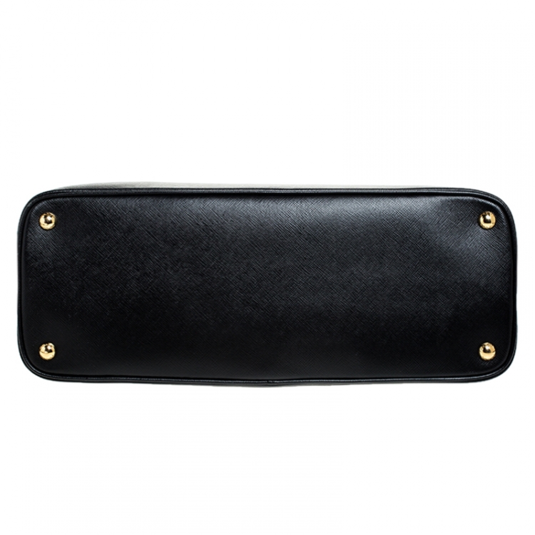 Pre Owned Prada Black Saffiano Lux Leather Promenade Bag