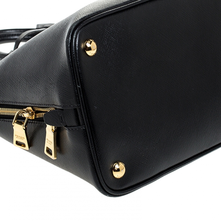 Pre Owned Prada Black Saffiano Lux Leather Promenade Bag