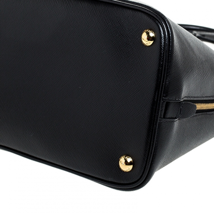 Pre Owned Prada Black Saffiano Lux Leather Promenade Bag