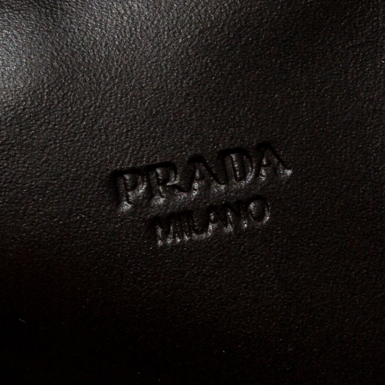 Pre Owned Prada Beige/Light Pink Python Oro Flap Wallet On Chain 