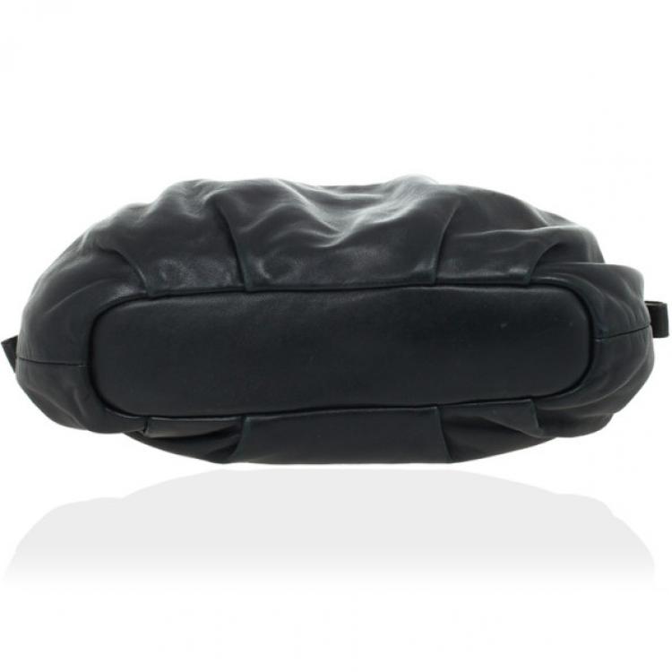 Pre Owned Prada Black Large Soft Calf Hobo