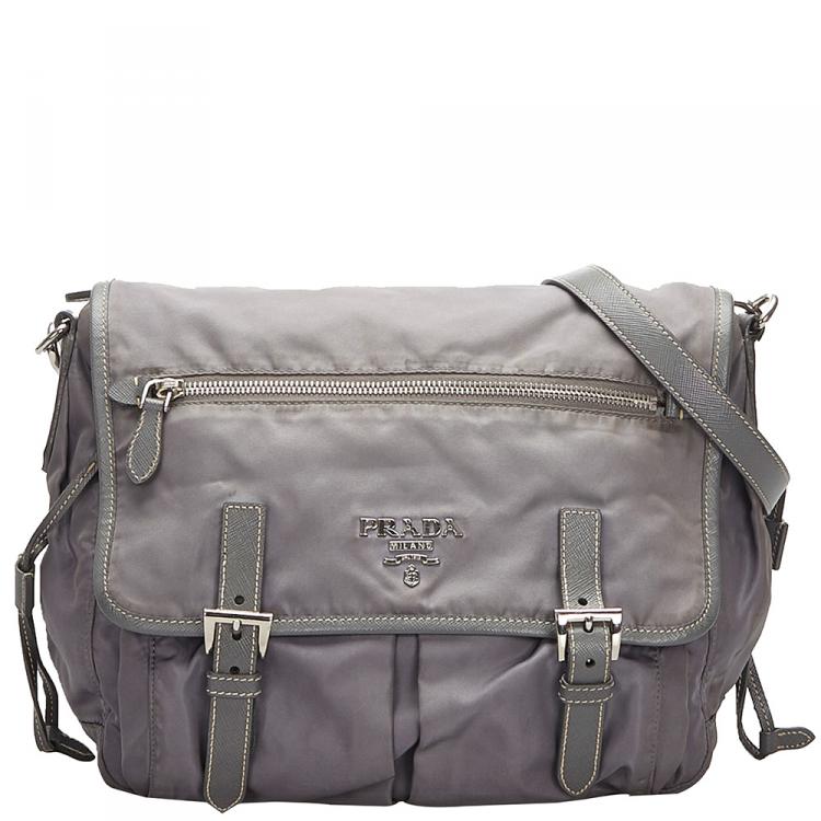 prada grey crossbody bag