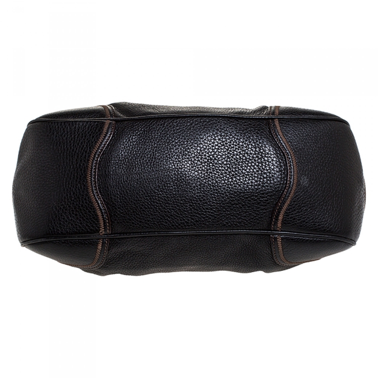 Pre Owned Prada Black Leather Satchel