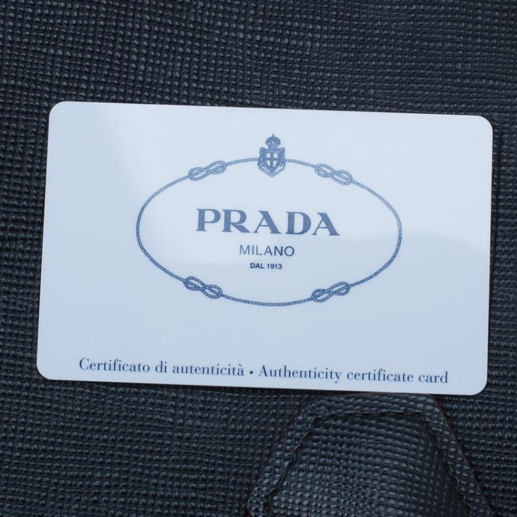 Pre Owned Prada Black Saffiano Soft Leather Convertible Tote