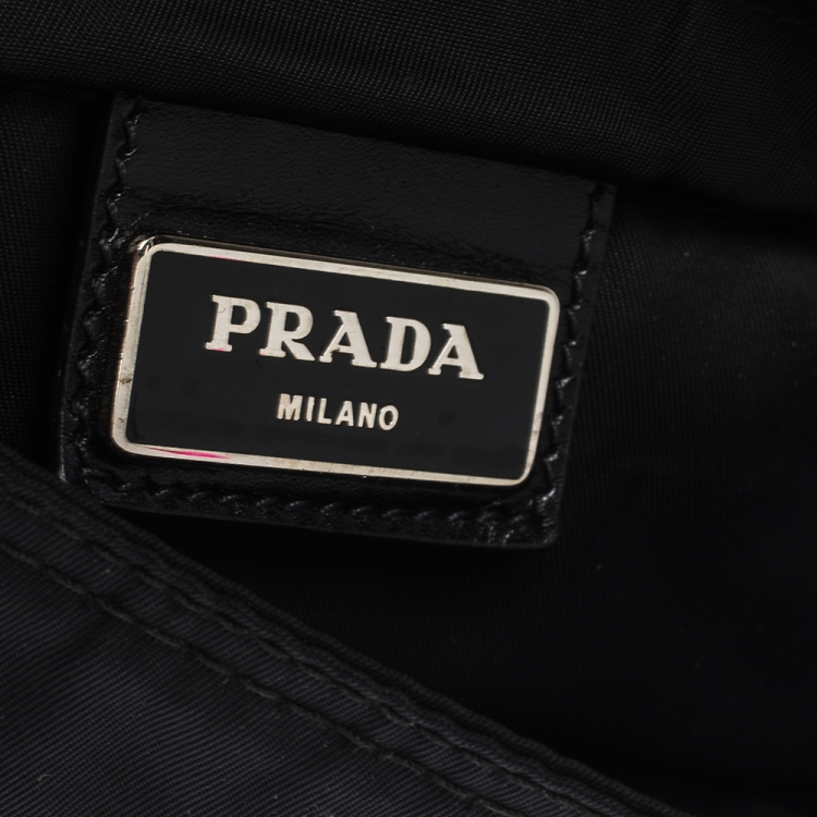 Pre Owned Prada Black Nylon Messenger Bag