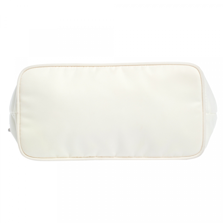 Pre Owned Prada White Nylon Pochette Bag