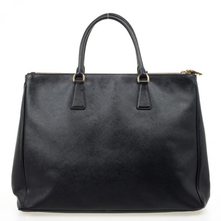 Pre Owned Prada Black Saffiano Lux Large Bag