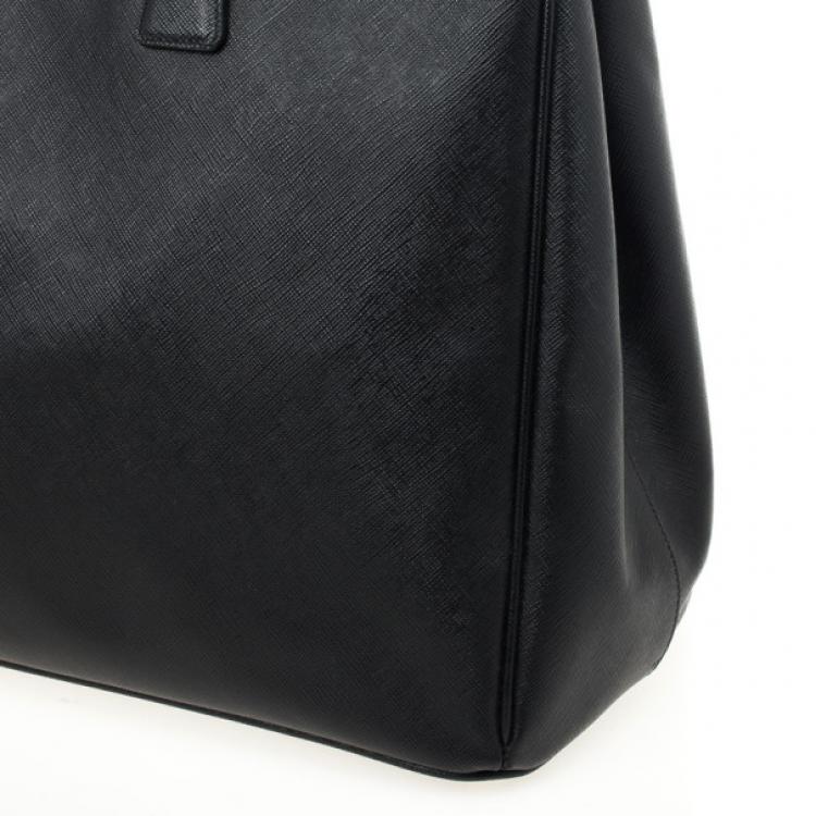 Pre Owned Prada Black Saffiano Lux Large Bag