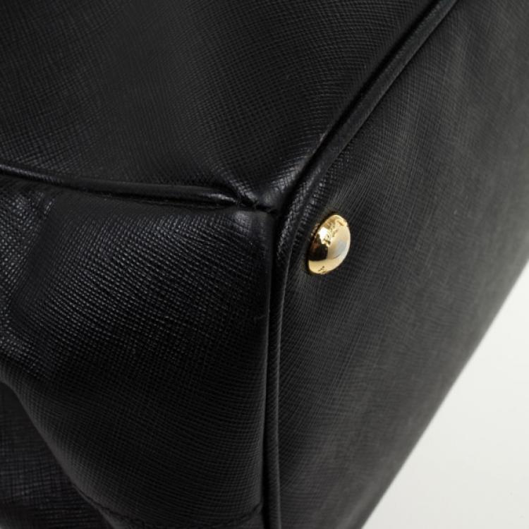 Pre Owned Prada Black Saffiano Lux Large Bag