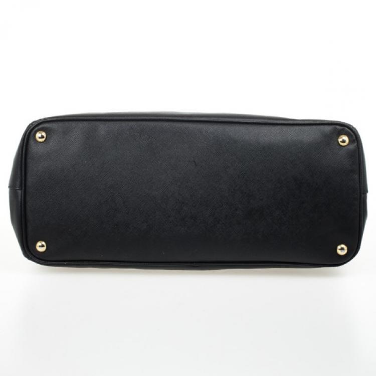 Pre Owned Prada Black Saffiano Lux Large Bag