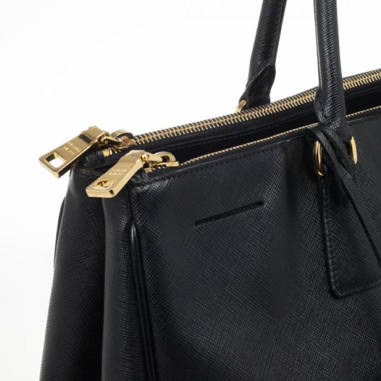 Pre Owned Prada Black Saffiano Lux Large Bag