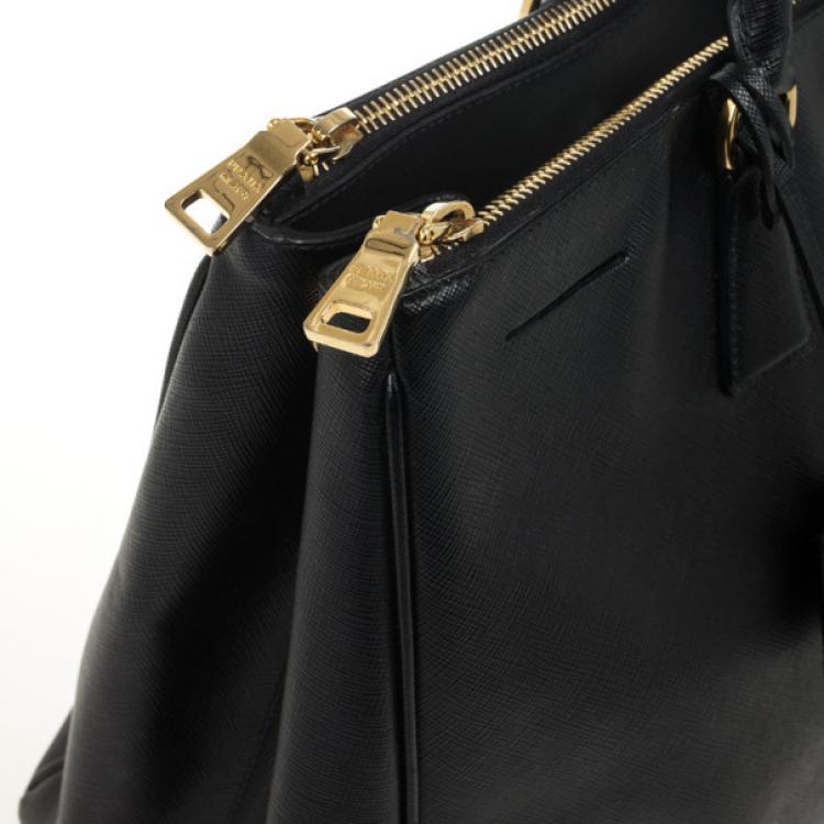 Pre Owned Prada Black Saffiano Lux Large Bag