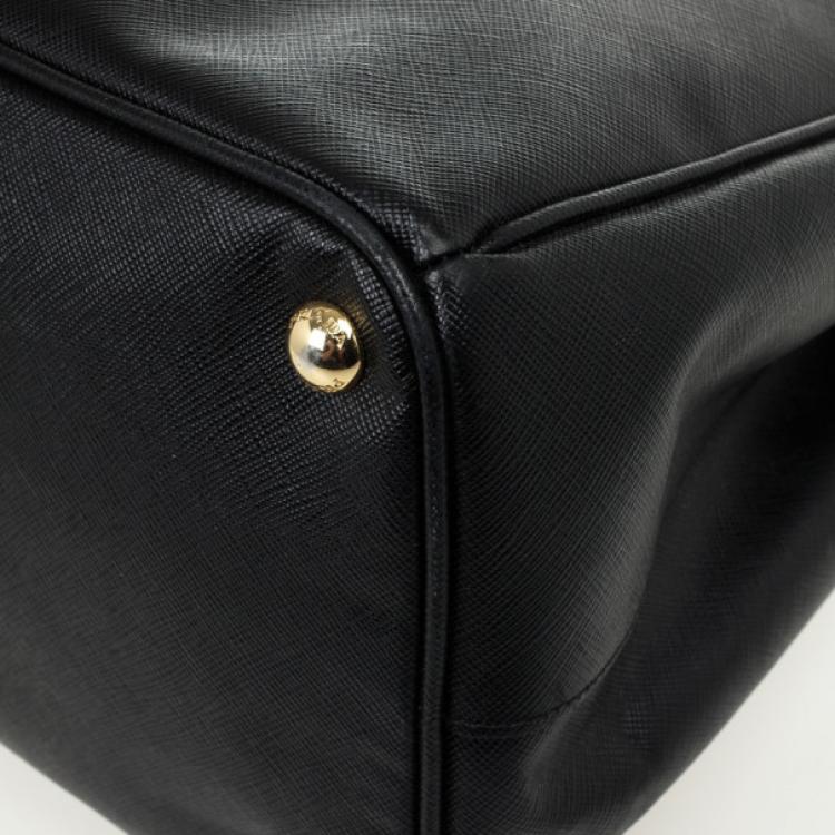 Pre Owned Prada Black Saffiano Lux Large Bag