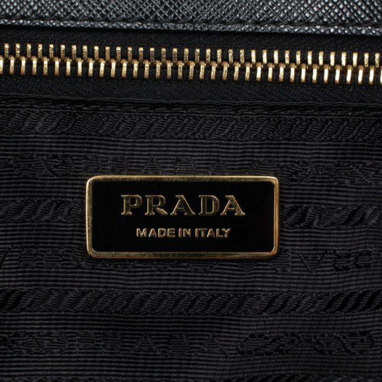 Pre Owned Prada Black Saffiano Lux Large Bag