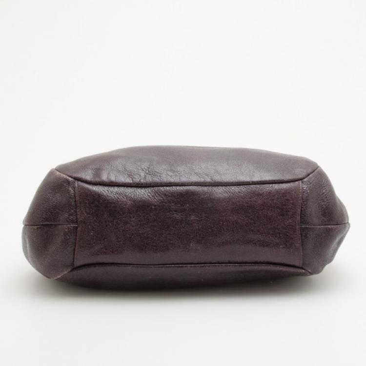 Pre Owned Prada Smoke Ombré Glazed Deerskin Chain Bag