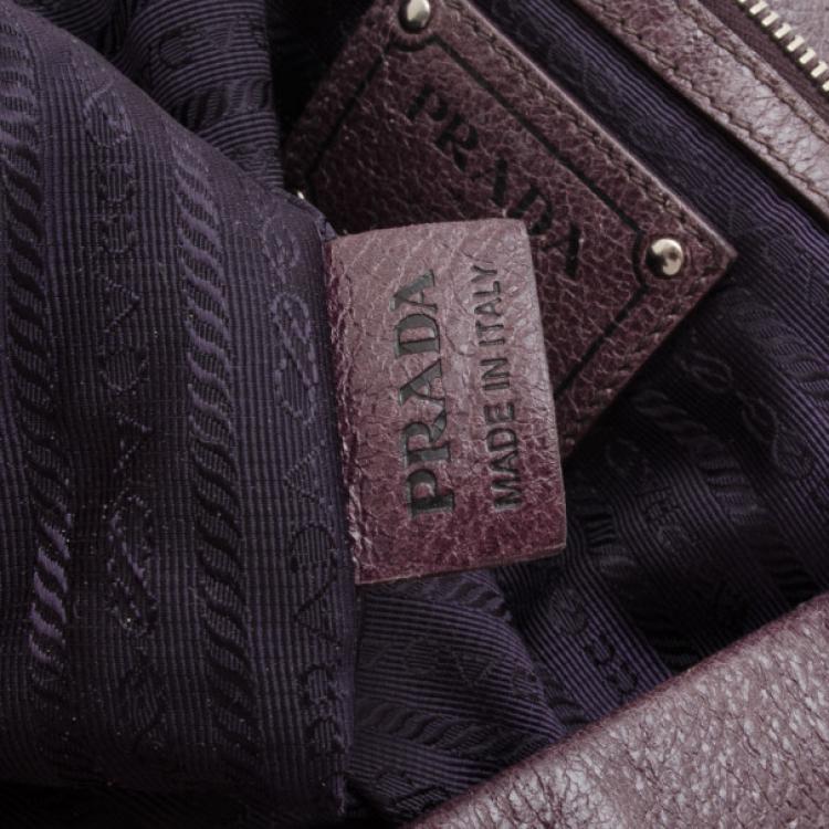 Pre Owned Prada Smoke Ombré Glazed Deerskin Chain Bag