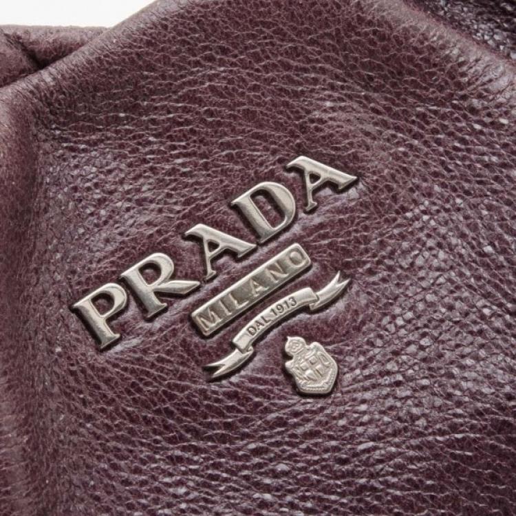 Pre Owned Prada Smoke Ombré Glazed Deerskin Chain Bag