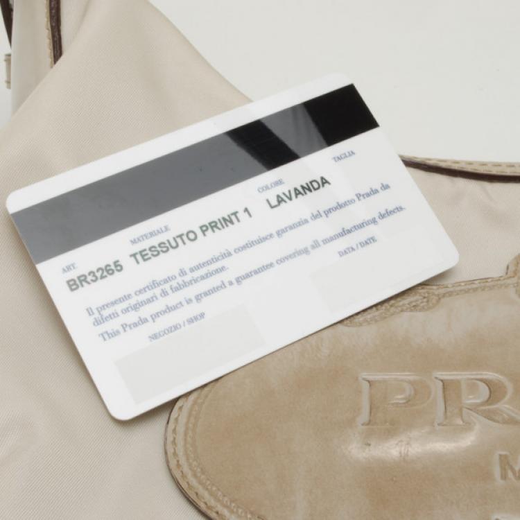 Pre Owned Prada Logo Nylon and Leather Hobo