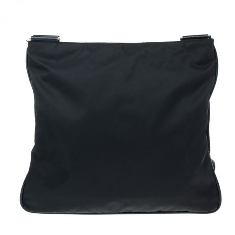 Pre Owned Prada Black Nylon Messenger Bag
