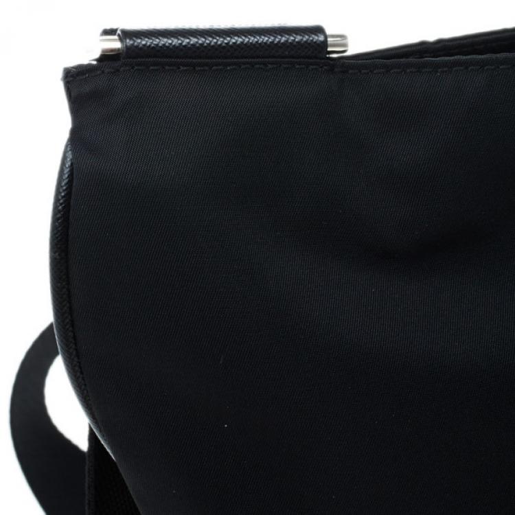 Pre Owned Prada Black Nylon Messenger Bag