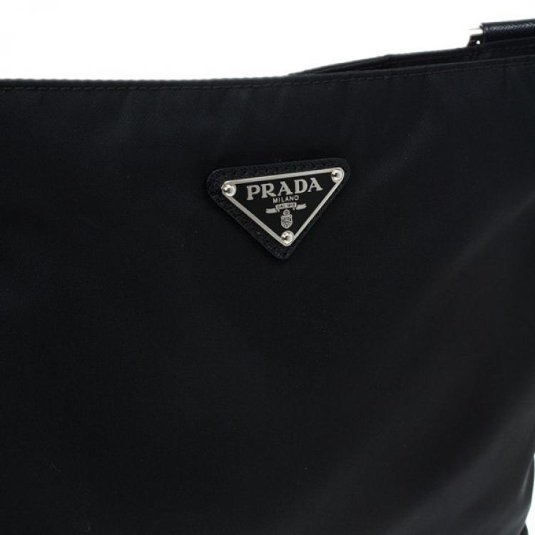 Pre Owned Prada Black Nylon Messenger Bag