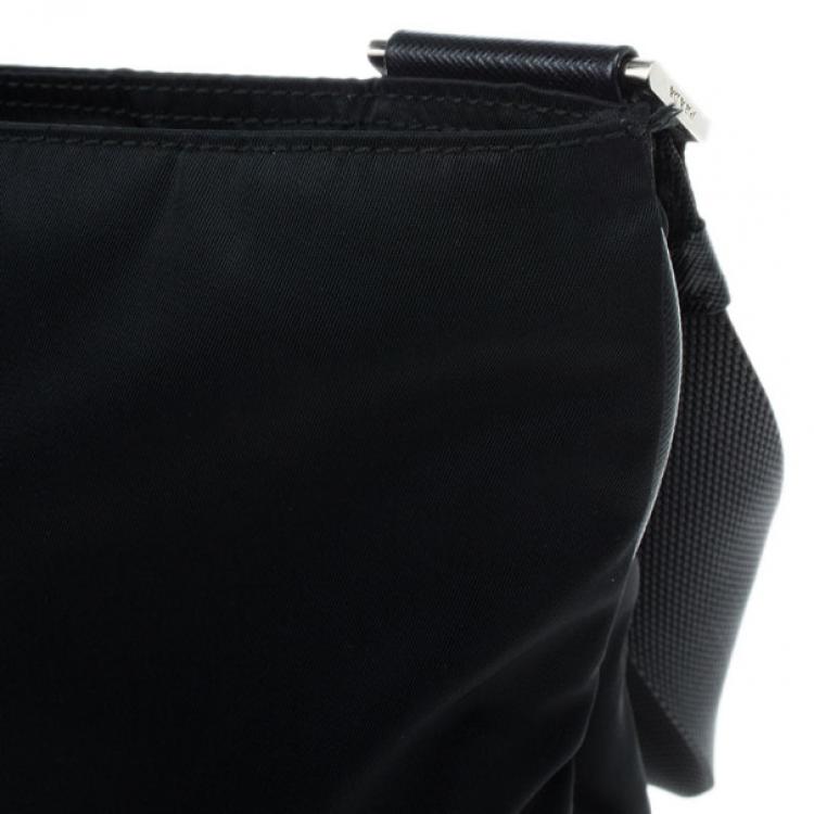 Pre Owned Prada Black Nylon Messenger Bag