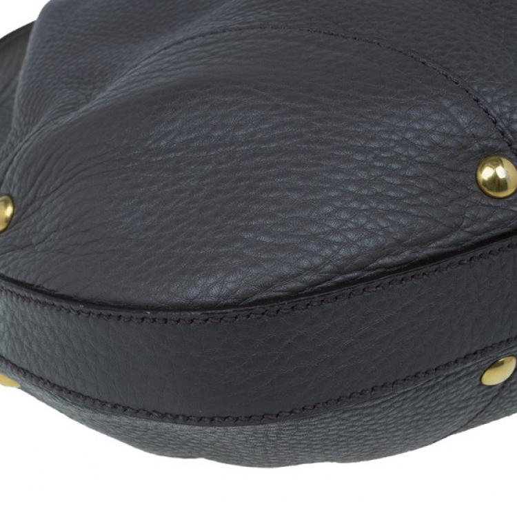 Pre Owned Prada Grey Vitello Daino Snap Hobo