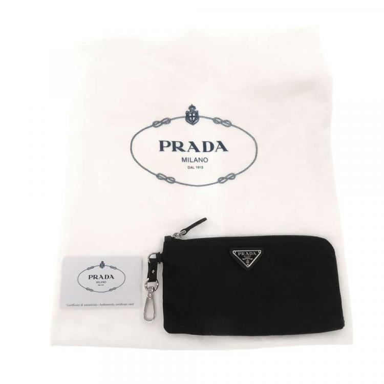 Pre Owned Prada Black Nylon Logo Backpacks