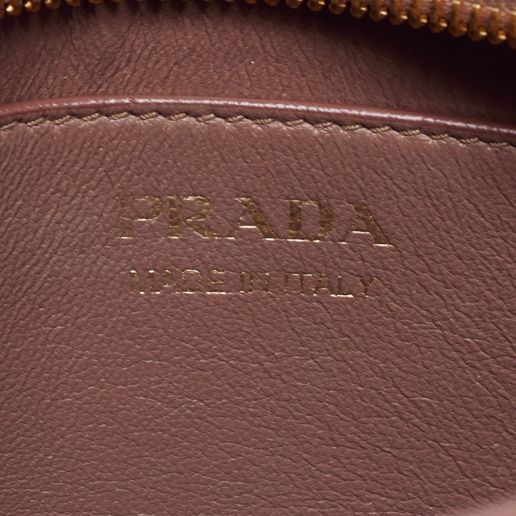 Pre Owned Prada Beige Saffiano Leather Esplanade Shoulder Bag