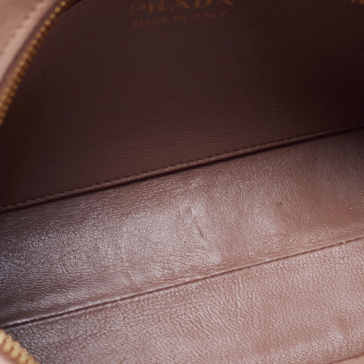 Pre Owned Prada Beige Saffiano Leather Esplanade Shoulder Bag