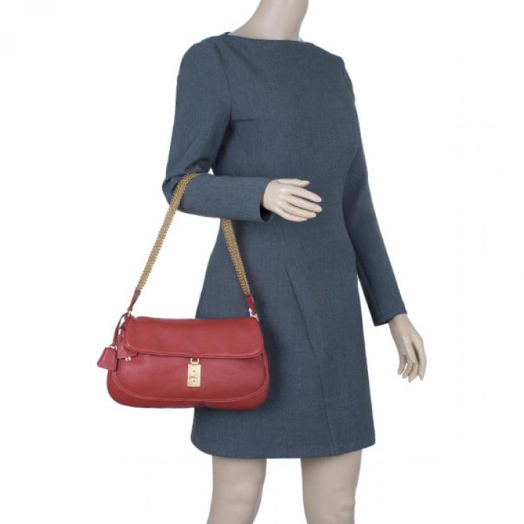 Prada Red Calfskin Small Daino Trend Shoulder bag Prada | TLC