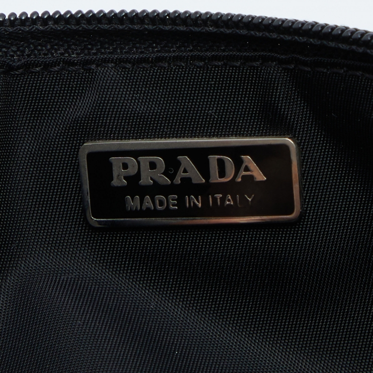 Pre Owned Prada Black Nylon Baguette Bag
