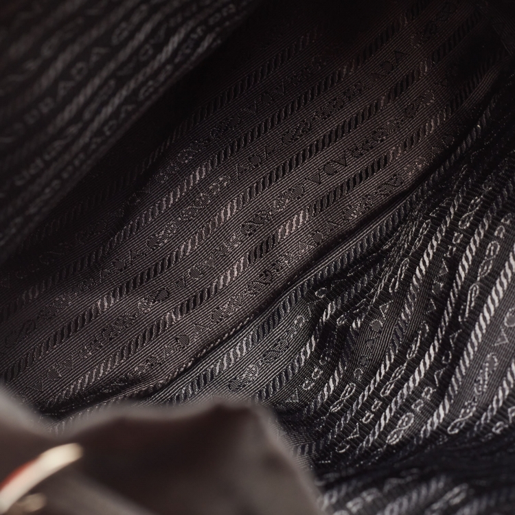 Pre Owned Prada Black Nylon Drawstring Pocket Backpack