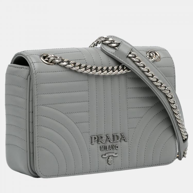 Prada soft calf discount impunture shoulder bag