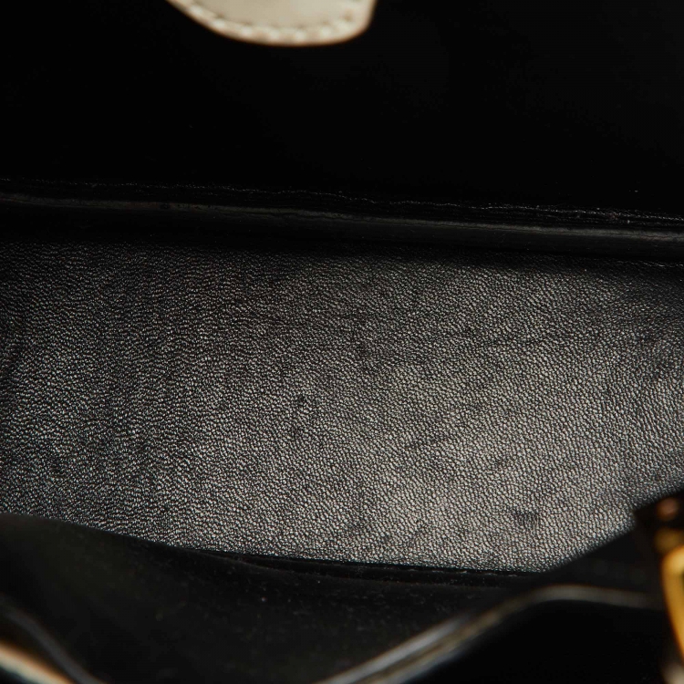 Pre Owned Prada White Saffiano Leather Small Panier Top Handle Bag