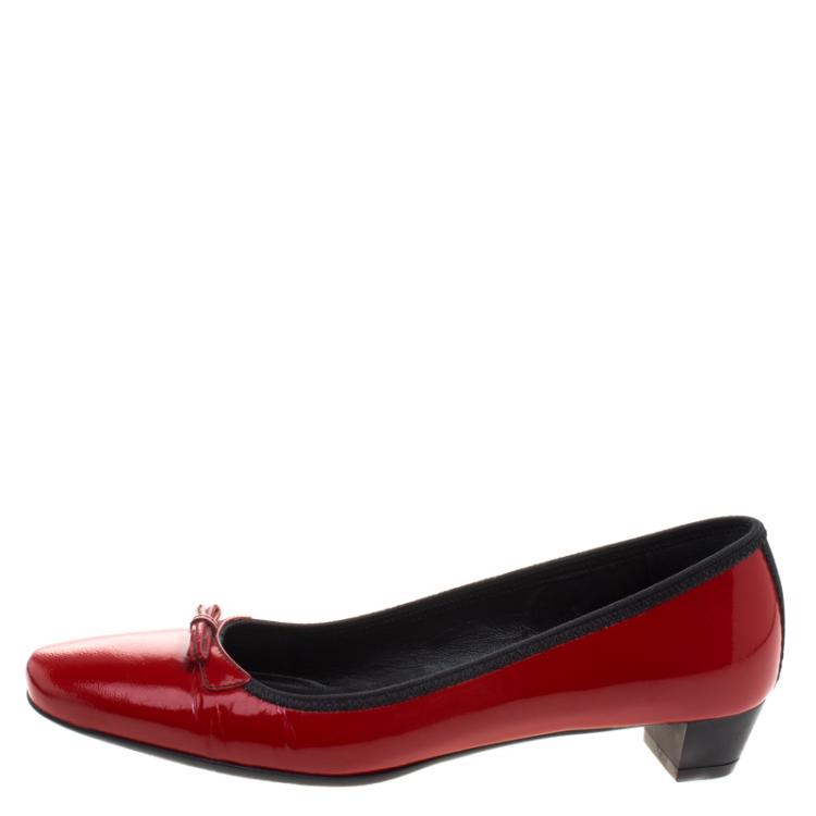 Prada red clearance patent leather shoes