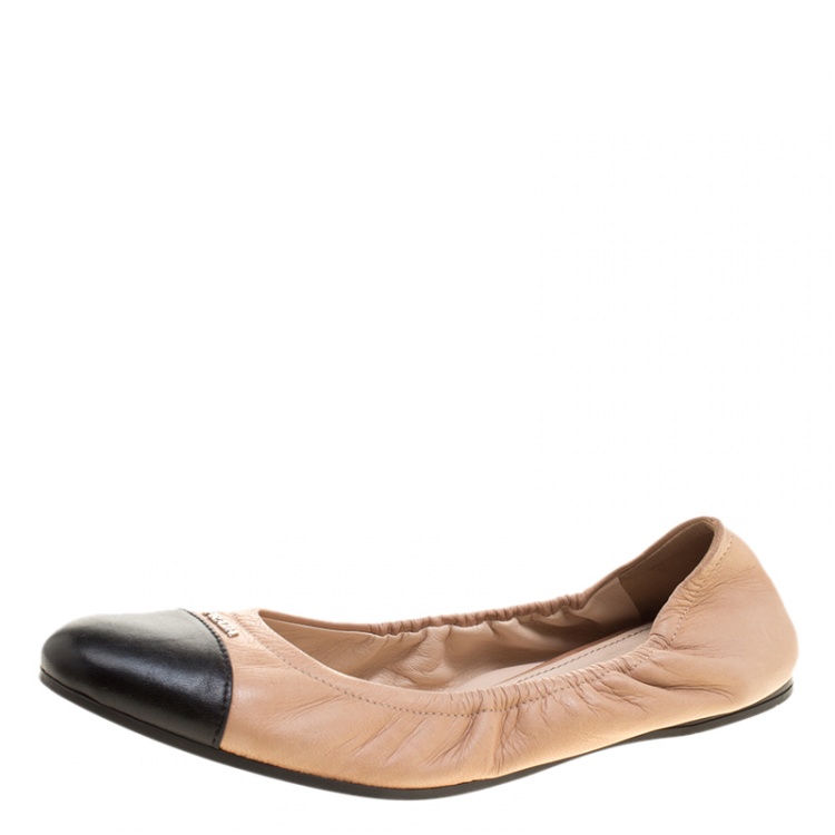 prada scrunch ballet flats