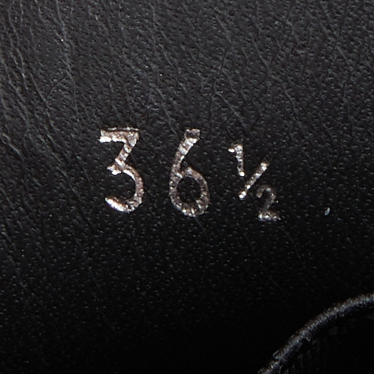 Pre Owned Prada Black Leather Monolith Platform Loafers Size 36.5